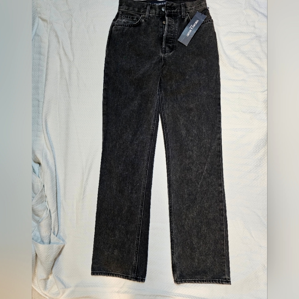 Veronica Beard Jeans Womens  Daniela Straight Let High Rise 24